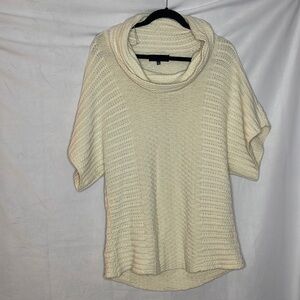 JONES NY SIGNATURE COWL NECK SHORT SLEEVE SWEATER (L)